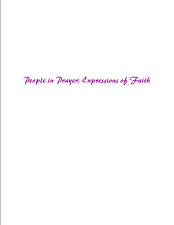 0700: People in Prayer: Expressions of Faith