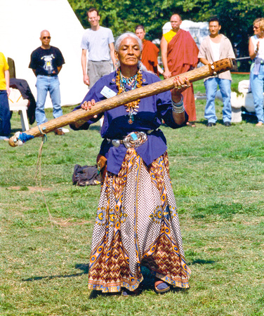0220: Mountain Eagle Woman, Choctaw/Cherokee Elder, with Rain Stick