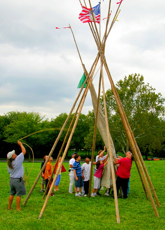 1010: Erecting a Tipi - Assisted by Students from the Coeus International School