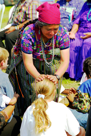 1090: Mayan Priestess Blessing the Children - Nana Eufernia Cholac Chicol