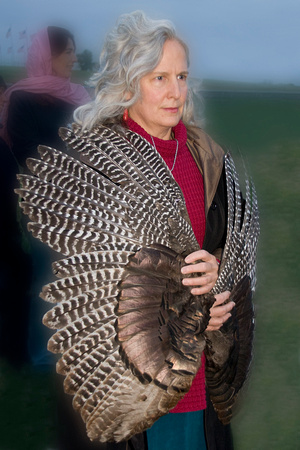075: Pam Ramedei with Turkey Feathers for the Labryinth